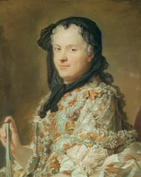 Muotokuva Maria Leszczynskasta, Ranskan ja Navarran kuningattaresta, 1744-48 (pastelli)